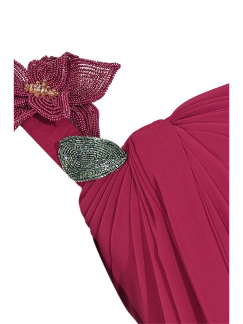 Abito lungo Betina 99036 in crepe e chiffon TARIK EDIZ | 99036SANGRIA